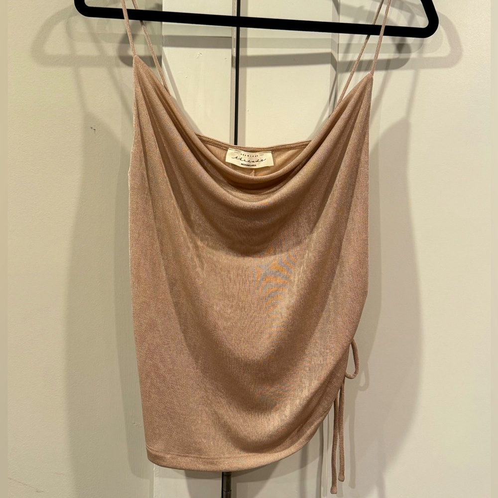 American threads shimmery pink tank top, size M/L